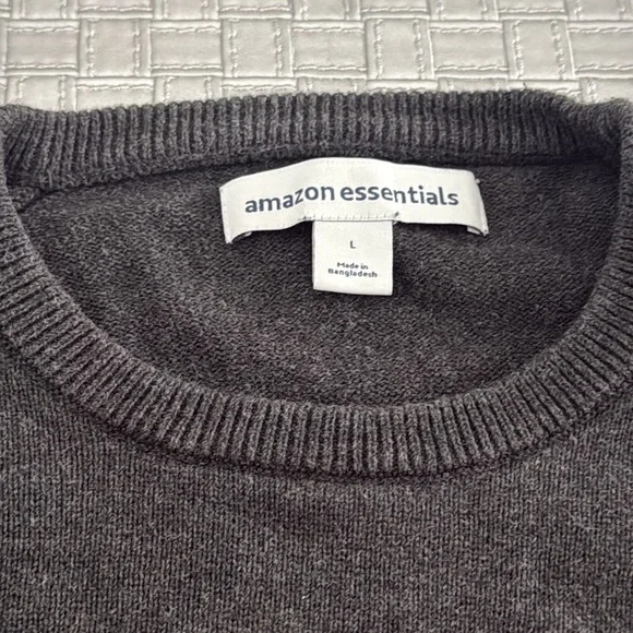 Amazon Essentials gray Men's Crewneck Sweater size large - Picture 4 of 7